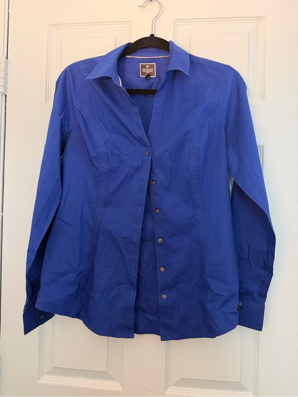 Express Cobalt Blue Button-Down Shirt